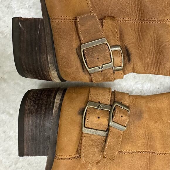 Durango City Charlotte Engineer Tall Leather Boots 14"  in Camel Size 7 - Picture 10 of 15